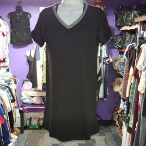 Moon Nite Black & Gray Women's Sleep Shirt